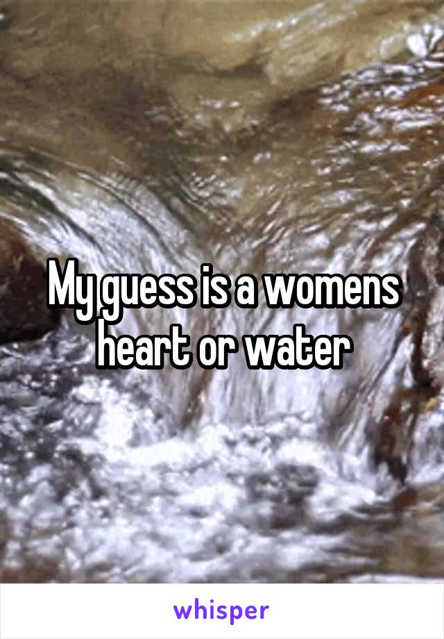 My guess is a womens heart or water
