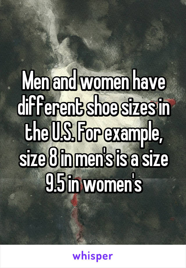 9.5 in men
