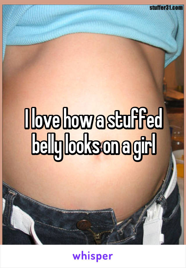 Girls stuffed belly