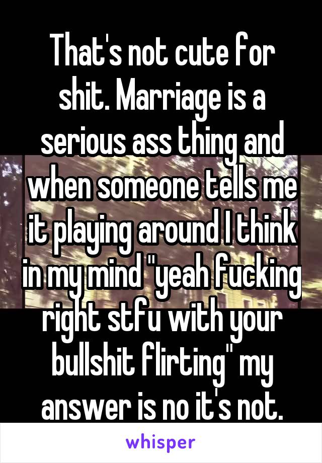 marriage is shit