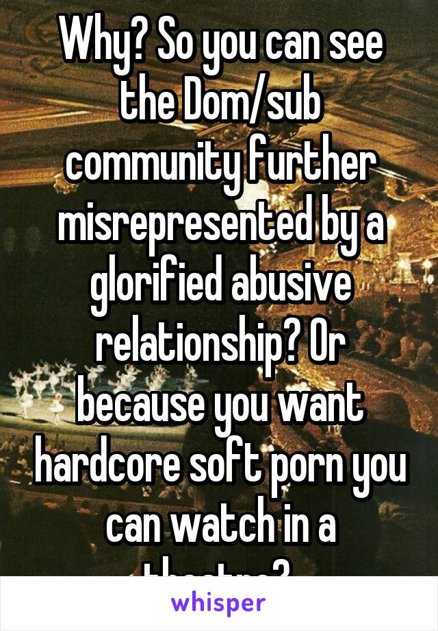 Why? So you can see the Dom/sub community further ...