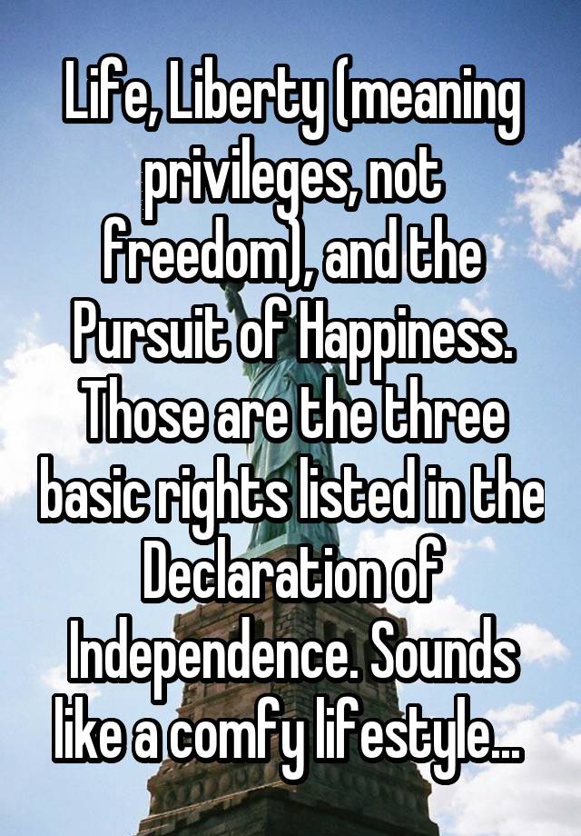 life liberty and the pursuit of happiness meaning