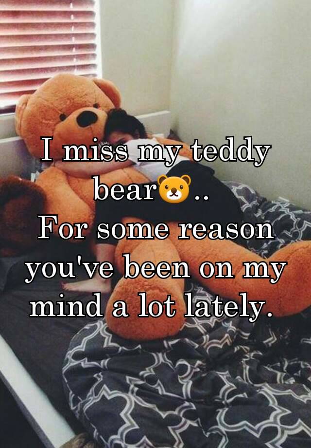 i miss my teddy bear