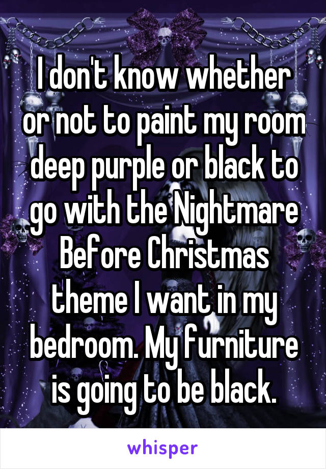 I Don T Know Whether Or Not To Paint My Room Deep Purple Or