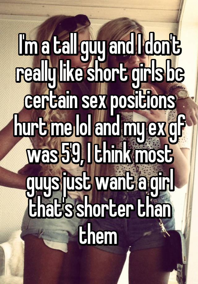Girls tall and guys positions sex short for sex positions