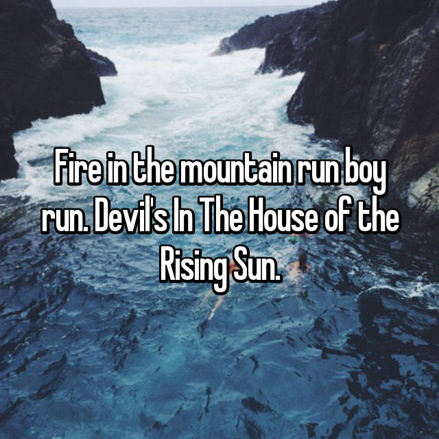 fire in the mountain run boy run