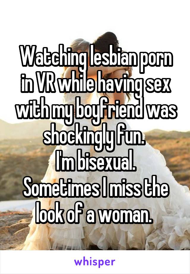 Animal Bisexual Porn - Watching lesbian porn in VR while having sex with my ...