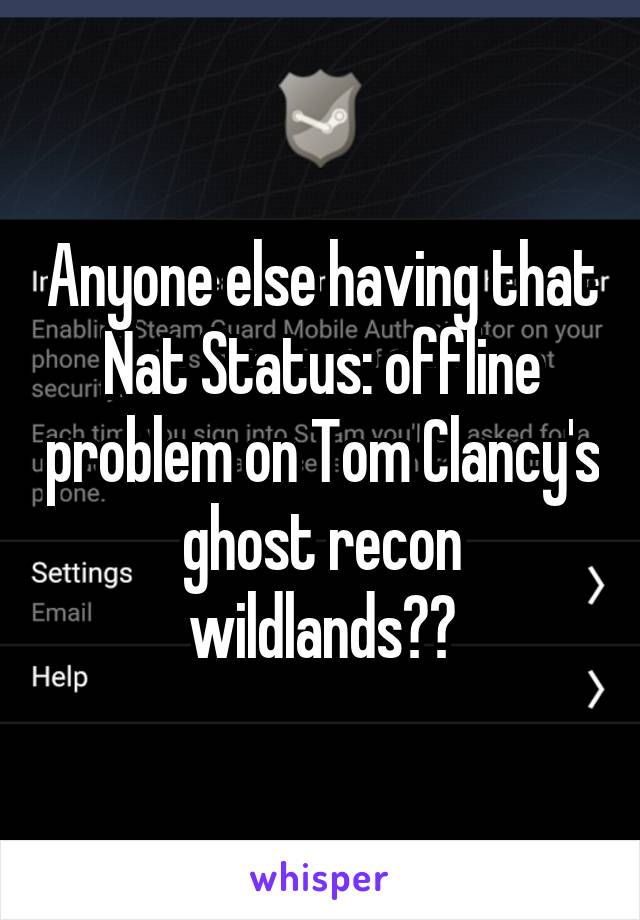 ghost recon wildlands nat status