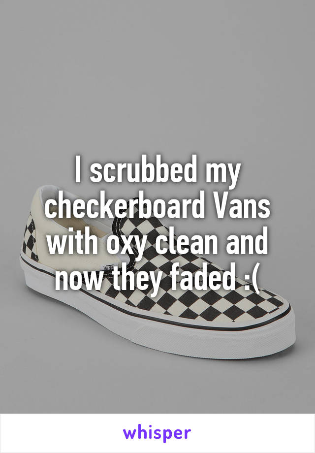 cleaning checkerboard vans