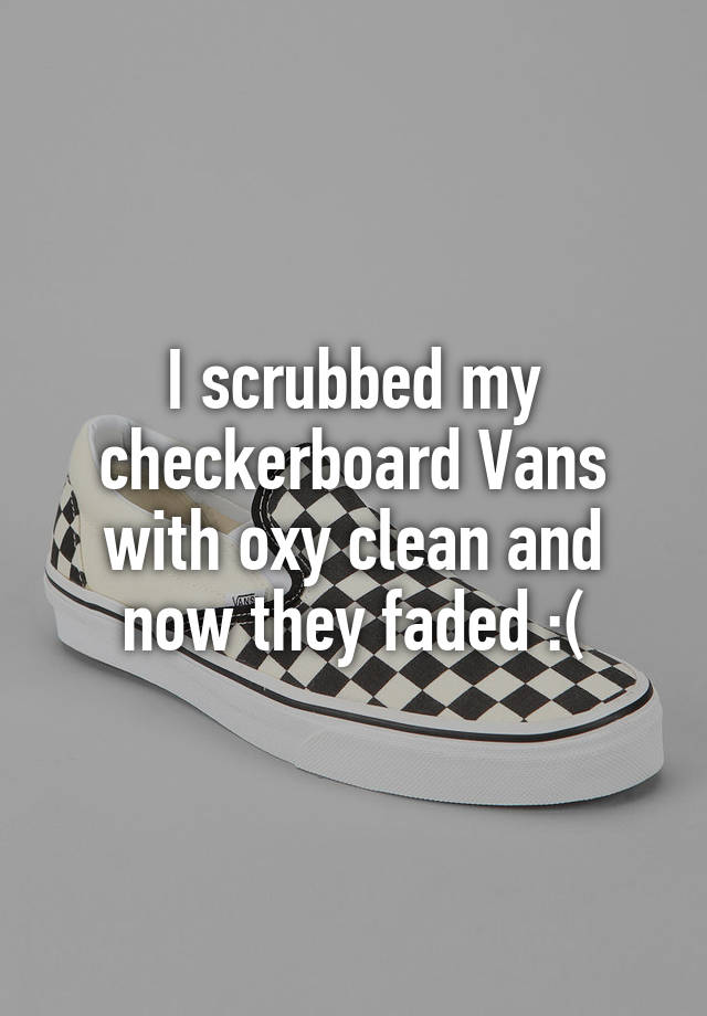 checkered vans cleaning