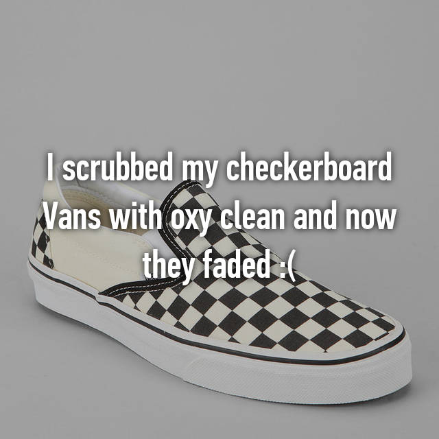 how to clean checkered vans without fading them