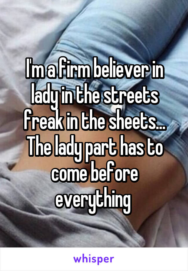 Sheets the the in lady freak streets in Lady in