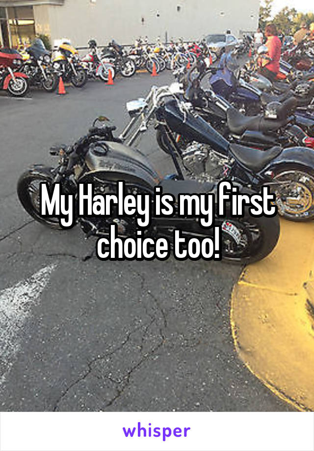 My Harley is my first choice too!