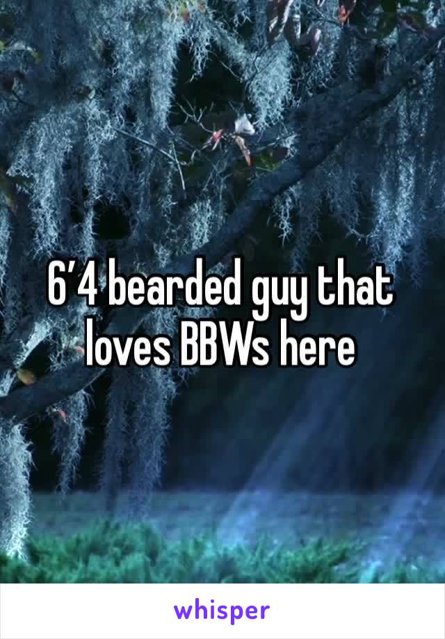 6’4 bearded guy that loves BBWs here