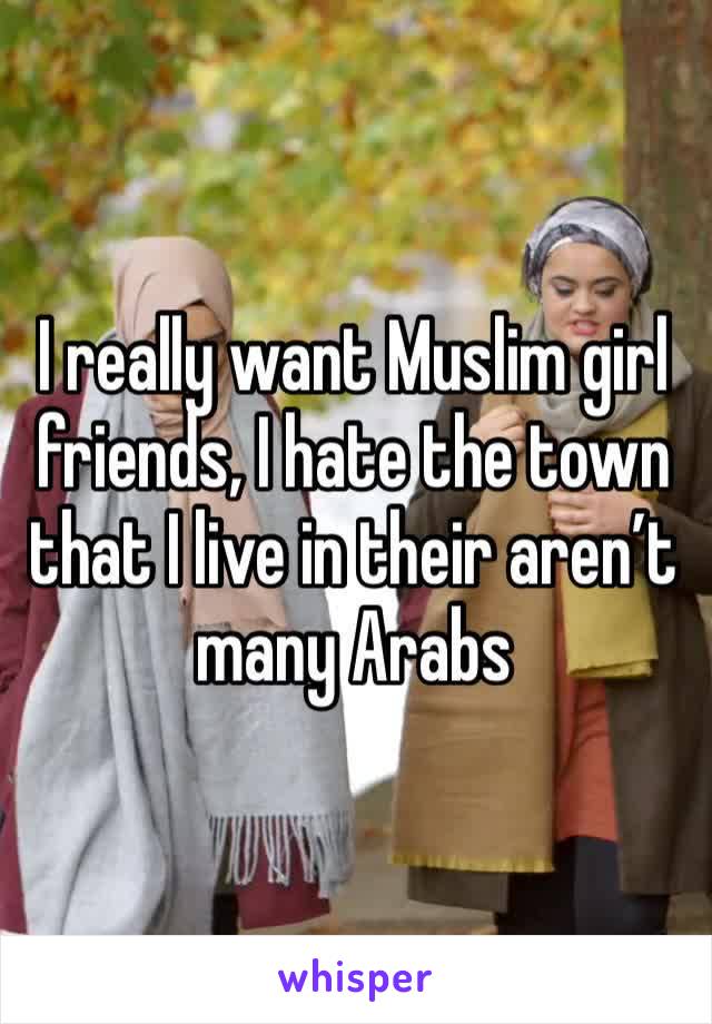 I really want Muslim girl friends, I hate the town that I live in their aren’t many Arabs 