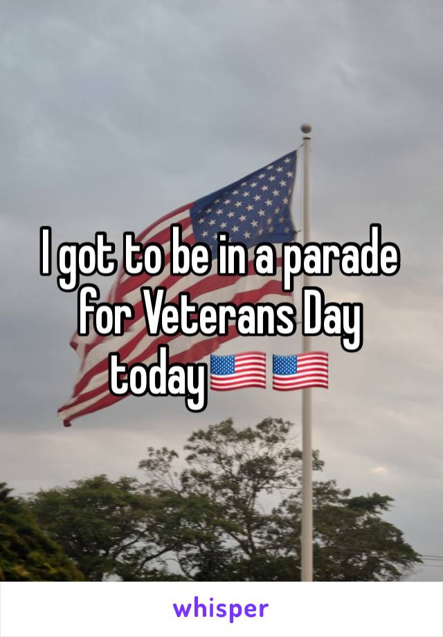 I got to be in a parade for Veterans Day today🇺🇸🇺🇸