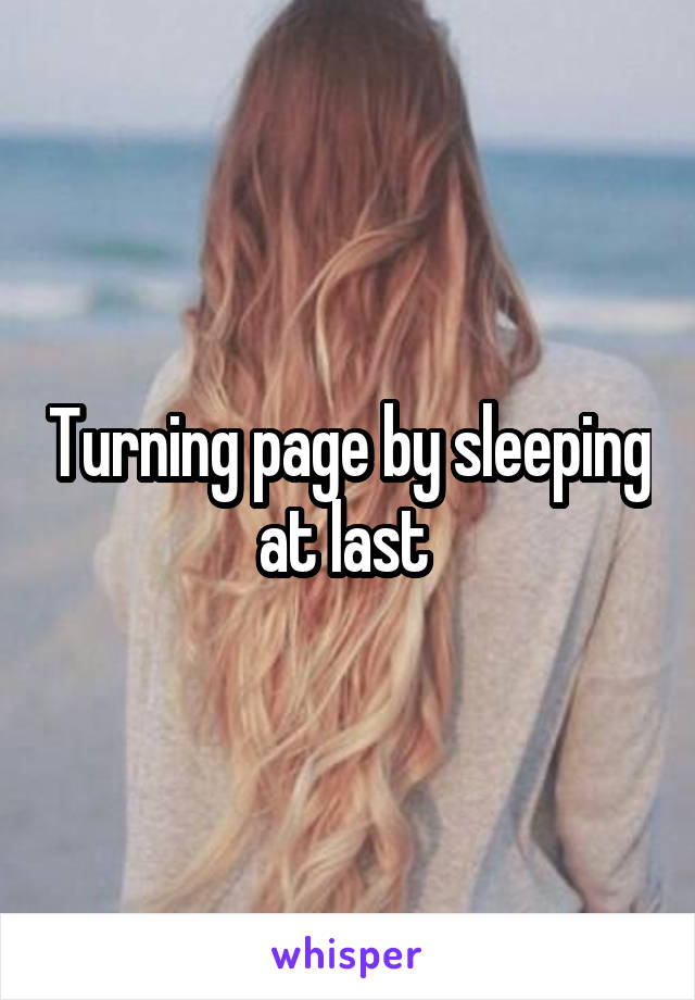 Turning page by sleeping at last 