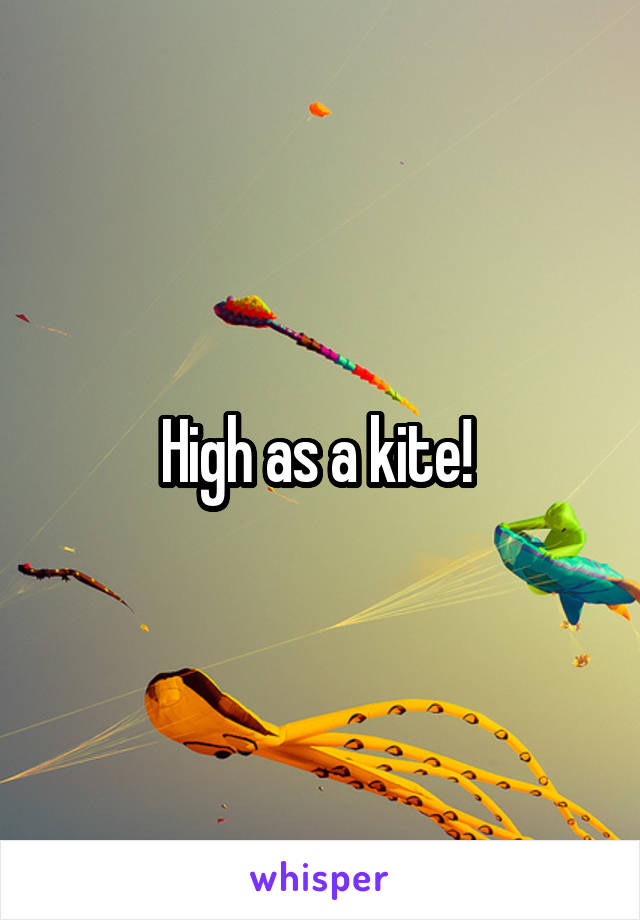High as a kite! 