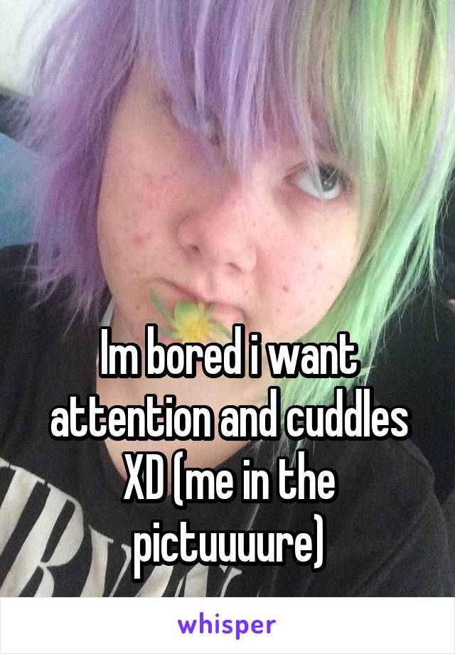 



Im bored i want attention and cuddles XD (me in the pictuuuure)