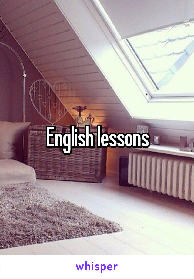 English lessons