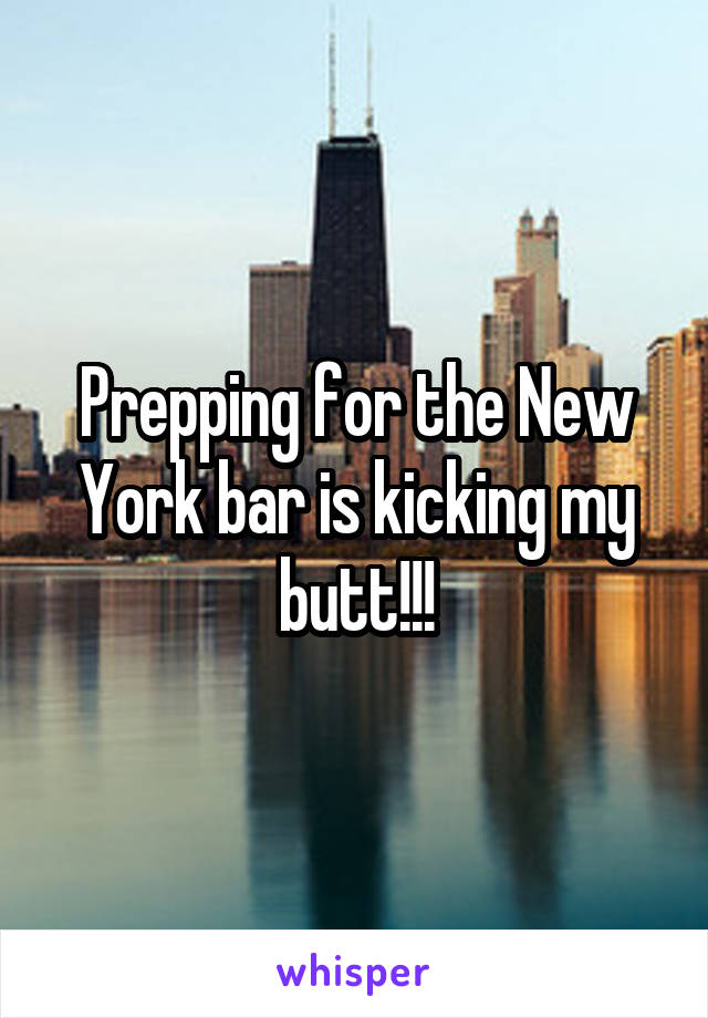 Prepping for the New York bar is kicking my butt!!!