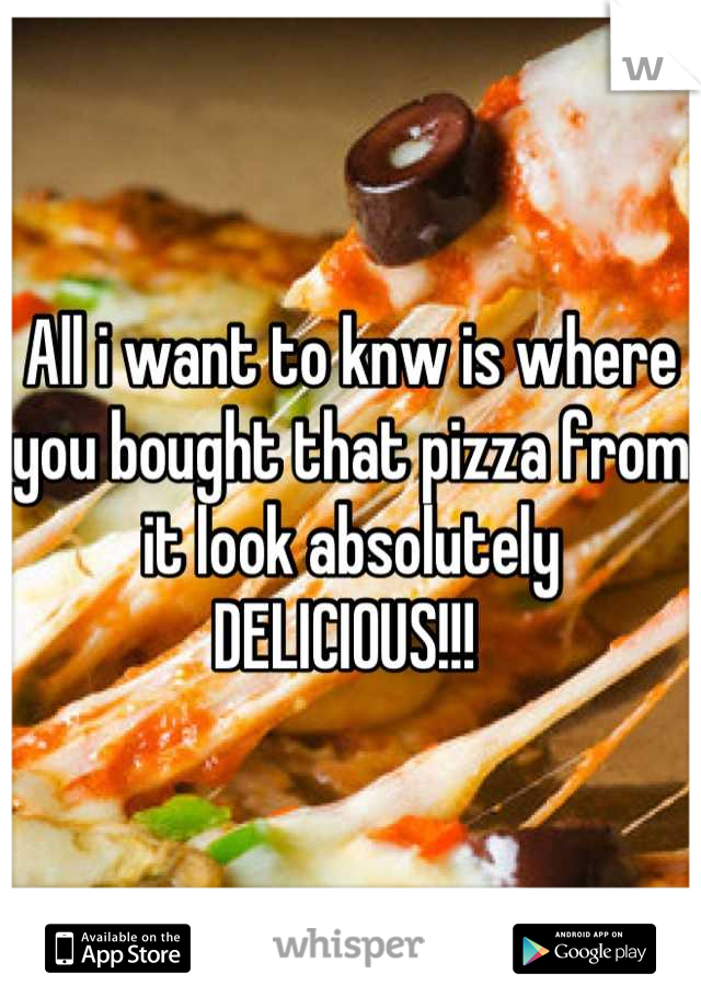 All i want to knw is where you bought that pizza from it look absolutely DELICIOUS!!! 