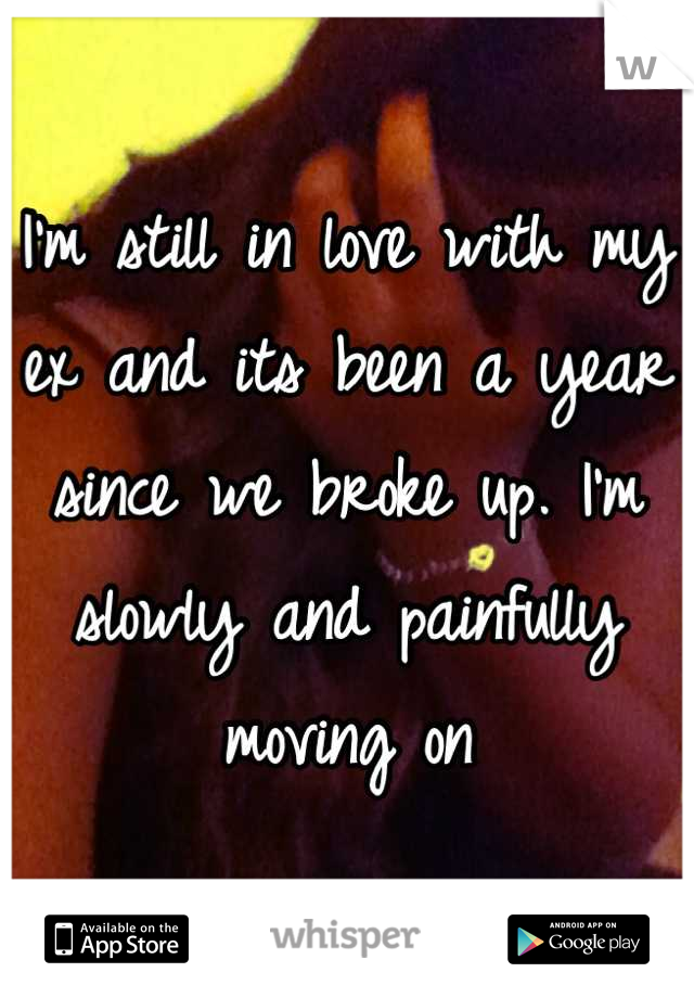 I'm still in love with my ex and its been a year since we broke up. I'm slowly and painfully moving on