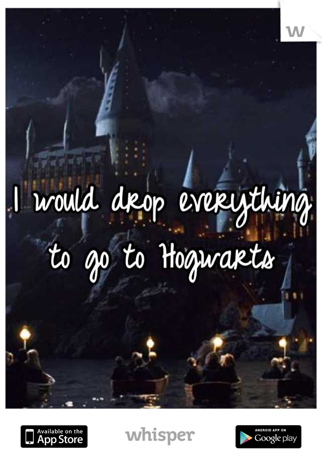 I would drop everything to go to Hogwarts
