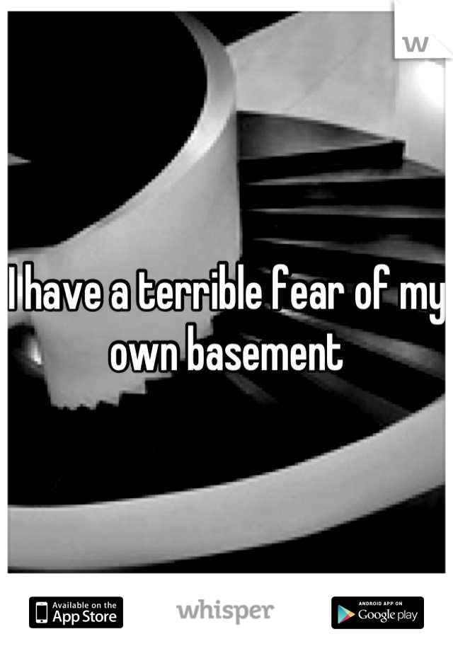 I have a terrible fear of my own basement