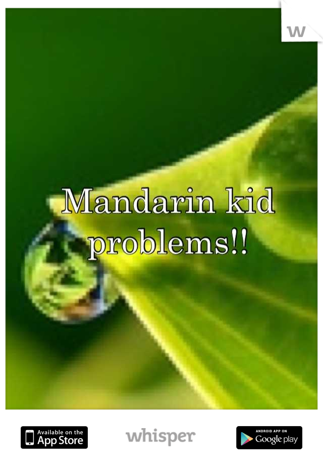 Mandarin kid problems!!