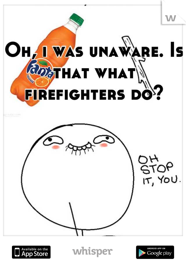 Oh, i was unaware. Is that what firefighters do?