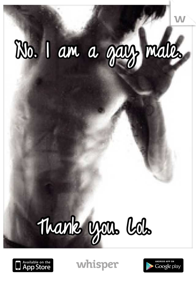 No. I am a gay male. 




Thank you. Lol. 