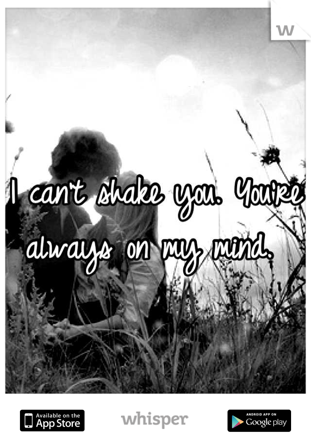 I can't shake you. You're always on my mind. 