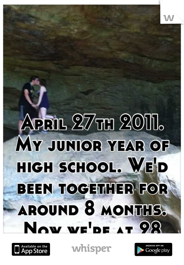 April 27th 2011.
My junior year of high school. We'd been together for around 8 months. Now we're at 28 months. :)