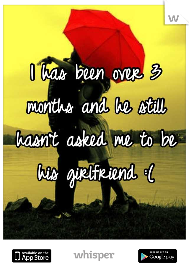 I has been over 3 months and he still hasn't asked me to be his girlfriend :(