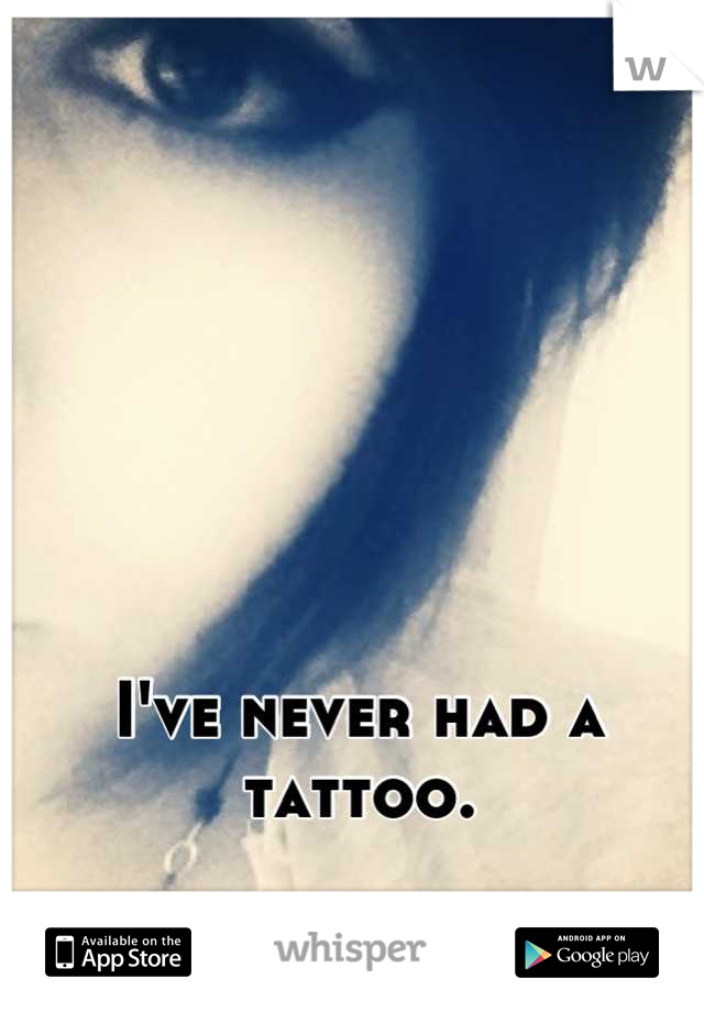 I've never had a tattoo. 

And I'm 20.