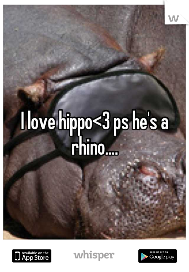 I love hippo<3 ps he's a rhino....