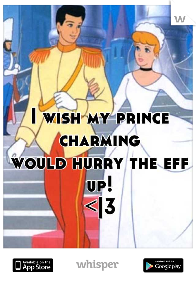 I wish my prince charming 
would hurry the eff up! 
<|3