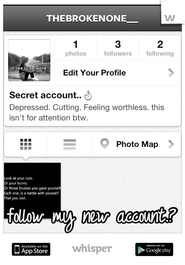 follow my new account.? it would mean a lot..