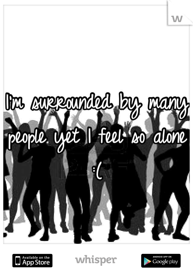 I'm surrounded by many people yet I feel so alone :(