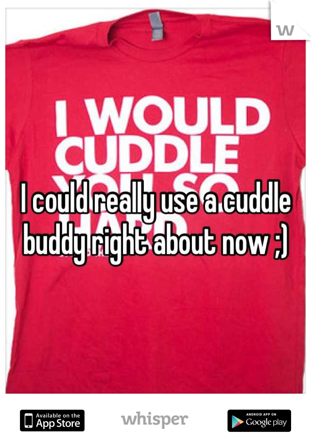 I could really use a cuddle buddy right about now ;)