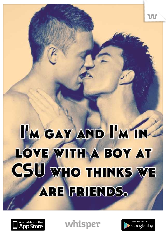 I'm gay and I'm in love with a boy at CSU who thinks we are friends.