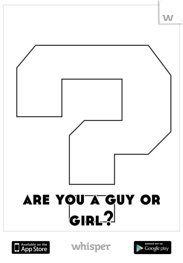 are you a guy or girl?