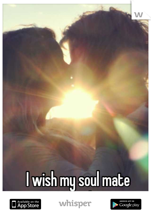I wish my soul mate
wasn't 300 miles away. 