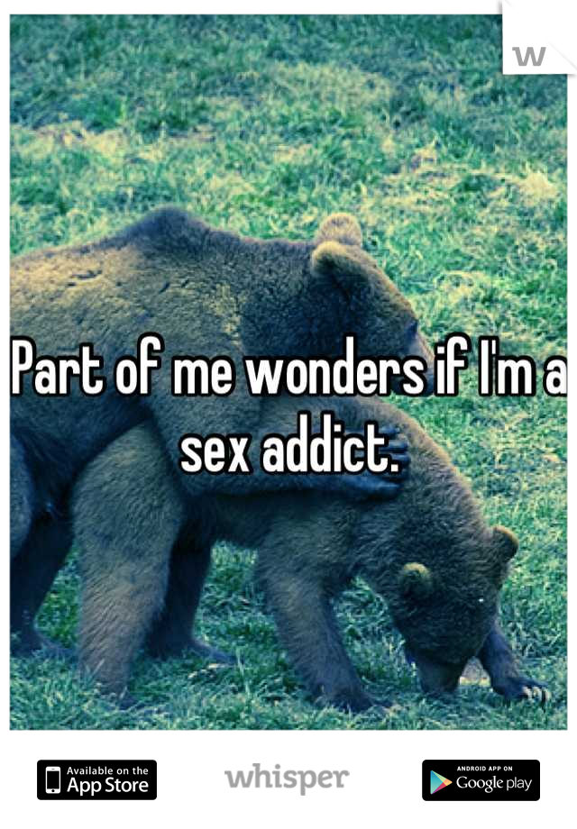 Part of me wonders if I'm a sex addict.