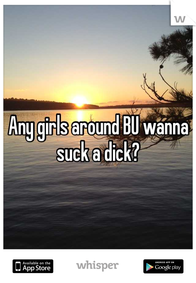 Any girls around BU wanna suck a dick?