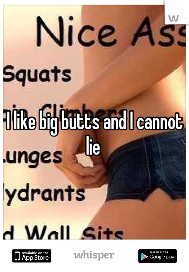 I like big butts and I cannot lie 