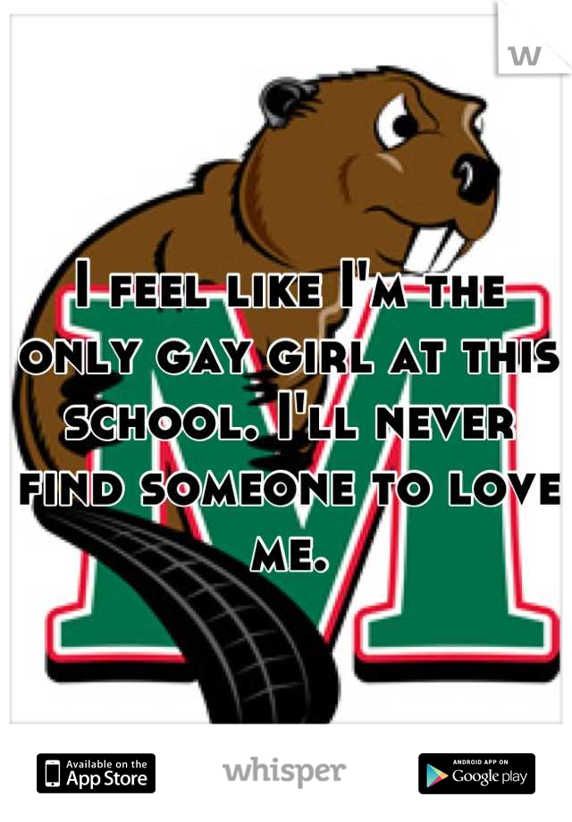 I feel like I'm the only gay girl at this school. I'll never find someone to love me.