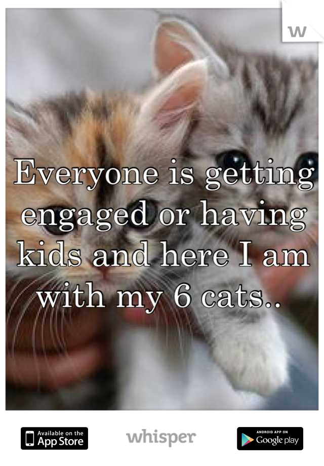 Everyone is getting engaged or having kids and here I am with my 6 cats.. 