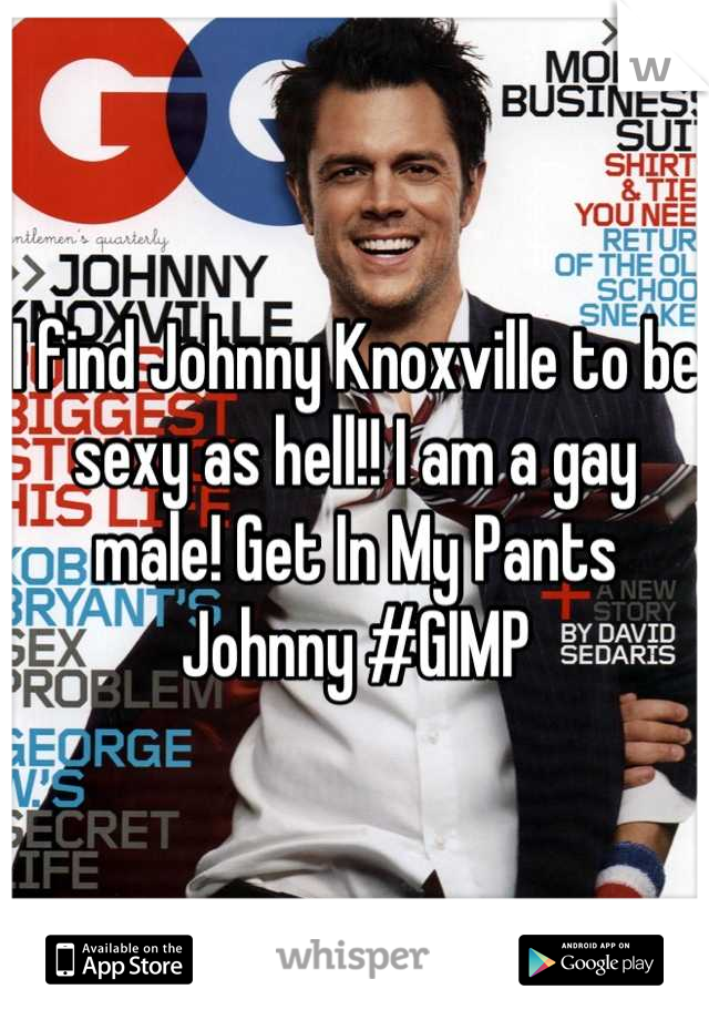 I find Johnny Knoxville to be sexy as hell!! I am a gay male! Get In My Pants Johnny #GIMP